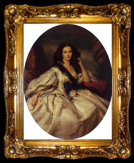 framed  Franz Xaver Winterhalter Wienczyslawa Barczewska, Madame de Jurjewicz, ta009-2